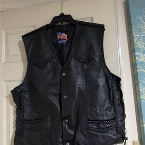 All American Leather Black Men's Vest